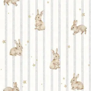 Dekornik - Behang - Rabbits Stars