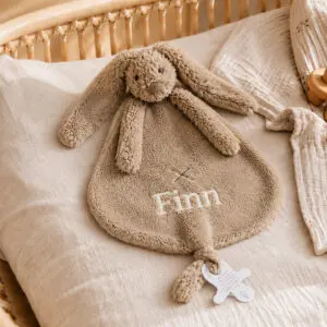 Happy Horse - Rabbit Richie Comforter - Clay - with Name