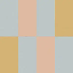Dekornik - Wallpaper - Stripes Blue Salmon Yellow Upside