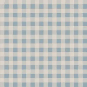 Dekornik - Wallpaper - Check Minimini Blue Cream