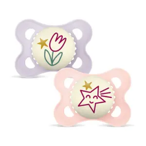 MAM - Pacifier - Original Night 0-6m pink - 2 pcs