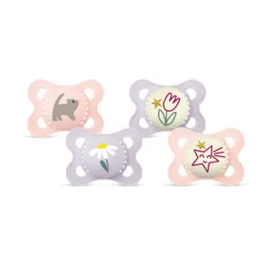 Mam - Pacifier Bundle Original Printed Pink - 0-6m - Day & Night