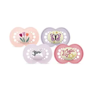 Mam - Pacifier Bundle Original Printed Pink - 6-16m - Day & Night