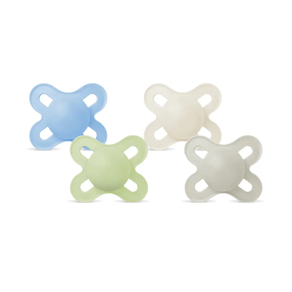 MAM - Schnuller Original Plain - 0-2 Monate - Blau/Beige