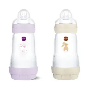 MAM - 2x Babyfles 260 ml - Roze/Beige