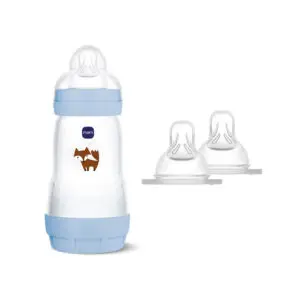 MAM - Easy Start Anti-Colic Babyfles Blauw 260 ml + Speen Maat 2