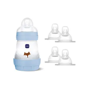 Mam - Easy Start Anti-Colic Babybottle Blue 160 ml + 2x Teat Size 1