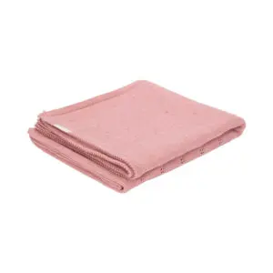 Little Dutch - Knitted Cot Blanket - Pure Pink Blush - 110 x 140 cm