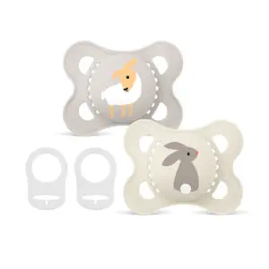 MAM - Pacifier - Original 0-6m neutral - 2 pcs + 2 clips