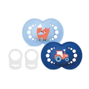 MAM - Fopspeen - Original 16+ blue - 2 st. + 2 clips
