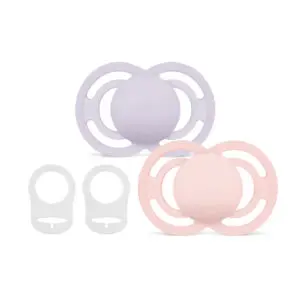 MAM - Fopspeen - Perfect 6-16m plain pink - 2 st. + 2 clips