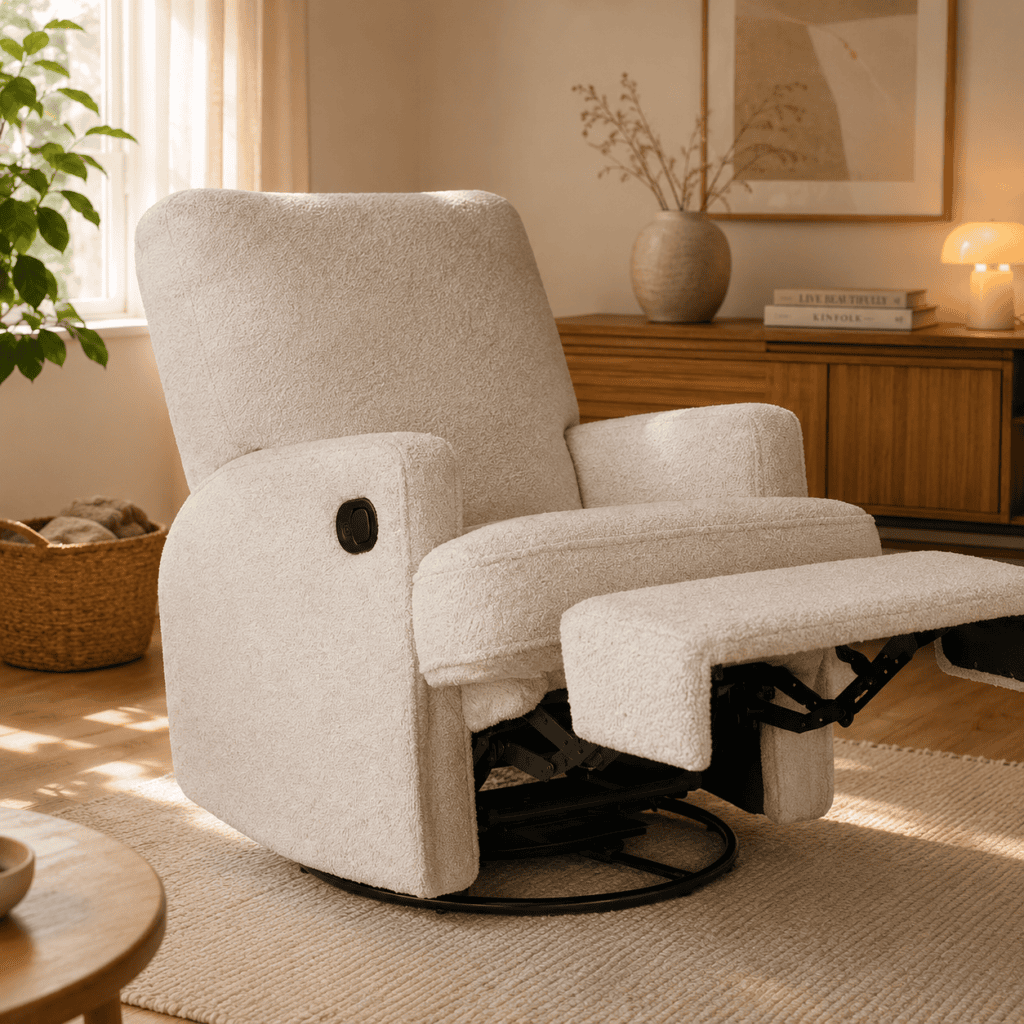 Quax - Swivel & Gliding Electric Recliner - Teddy Taupe