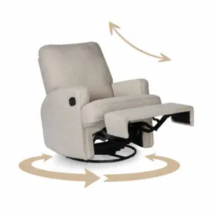 Quax - Swivel & Gliding Electric Recliner - Teddy Taupe