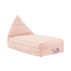 Nobodinoz - Langer Sitzsack - Oasis Eco-velvet - Kindergröße - Rosa