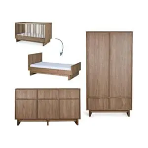 Quax - 3-piece Nursery - Bed/Chest XL - Kyo - Walnut