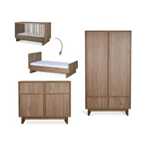 Quax - 3-piece Nursery - Bed XL - Kyo - Walnut