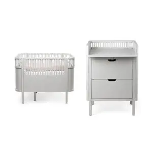 Sebra - 2-piece Convertible Nursery - Baby & Junior Bed - Stone