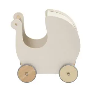 Sebra - Doll's Pram - Wooden - Classic White