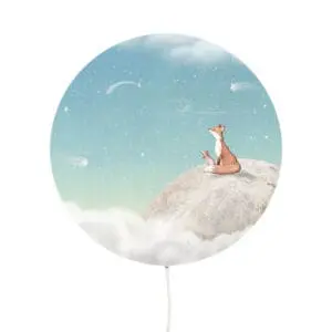 Oliver Robins - Ronde wandlamp - Fox on the Moon - Green
