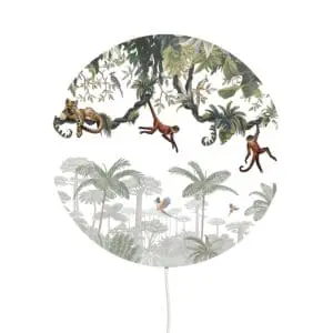 Kikki Belle - Ronde wandlamp - Cheeky Monkeys