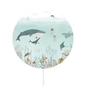 Oliver Robins - Ronde wandlamp - Sensational Sea - Blue