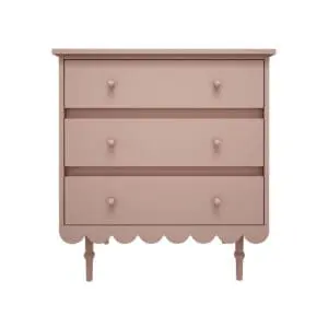 Wood Luck Design - Kommode mit Drei Schubladen - Babushka - Pink