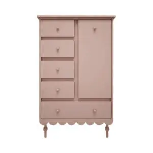 Wood Luck Design - Hohe Kommode - Babushka - Pink