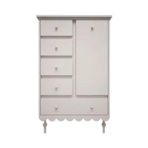 Wood Luck Design - Tall Chest of Drawers - Babushka - White