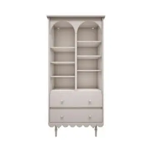 Wood Luck Design - Large Bookshelf - Babushka - White