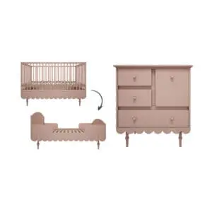 Wood Luck Design - Babushka - 2-piece Nursery - Pink