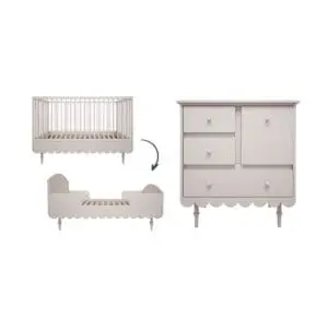 Wood Luck Design - Babushka - 2-piece Nursery - White
