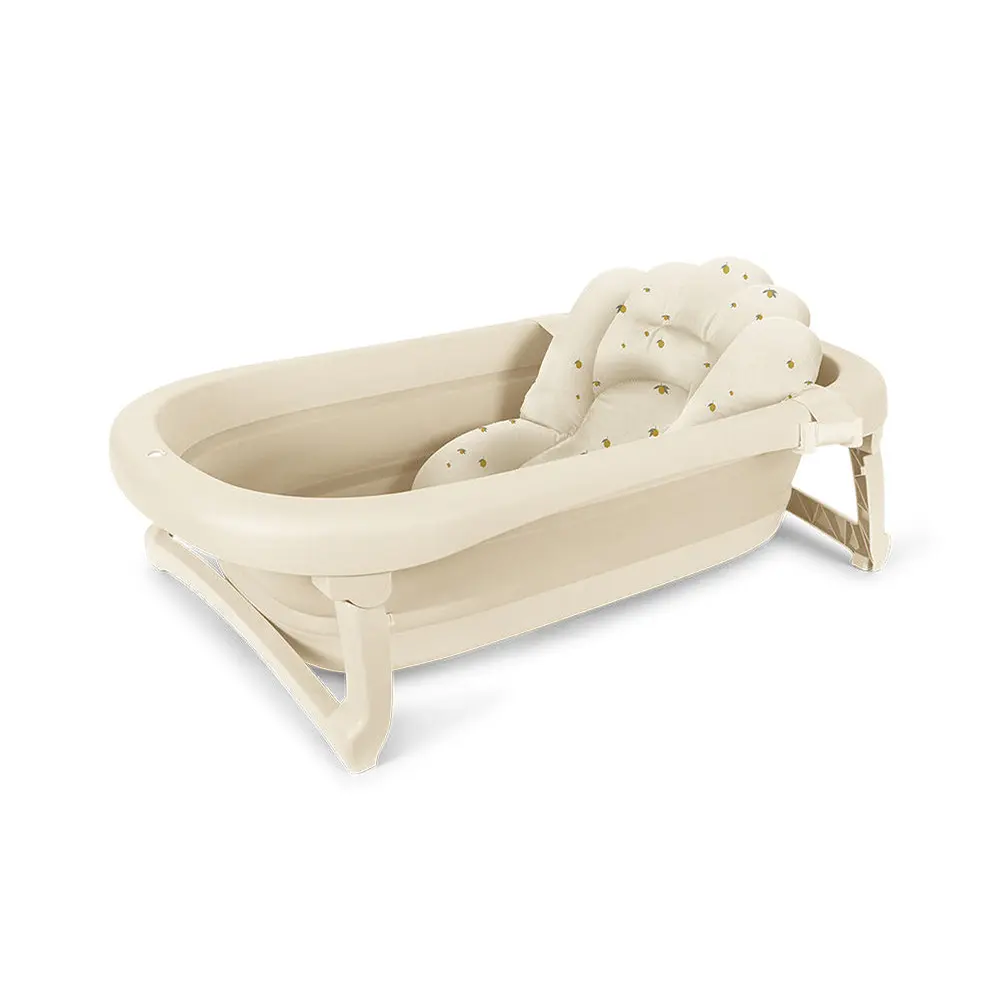 Konges Sløjd - Foldable Bath Tub With Cushion - Creme