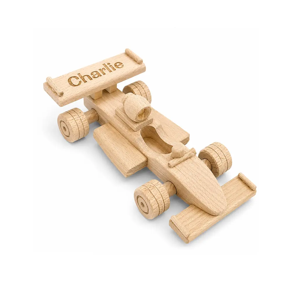 Akomo Studio - Wooden Formula 1 Car - With Name