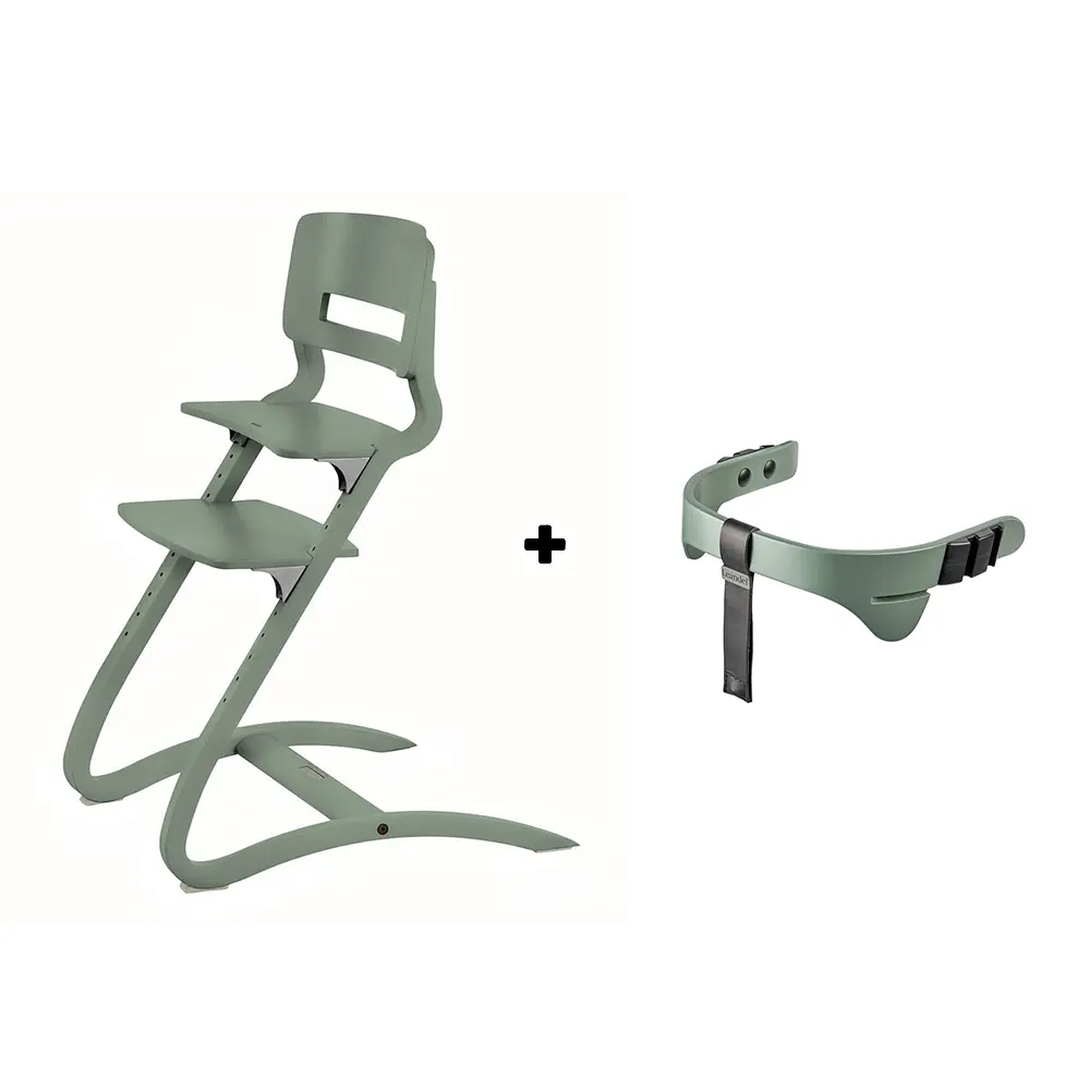 Leander - Louie Kinderstoel - Bundel met Veiligheidsbeugel - Sage Green