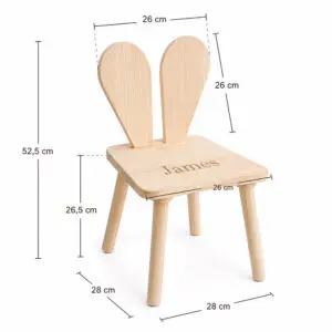 Akomo Studio - Kinderstuhl mit Ohren - von Geburtskarte