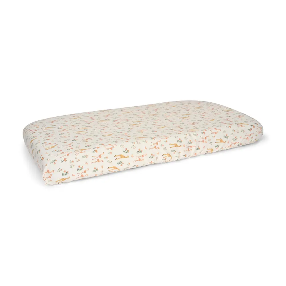 Little Dutch - Cot Fitted Sheet - Jersey - Blooming Safari