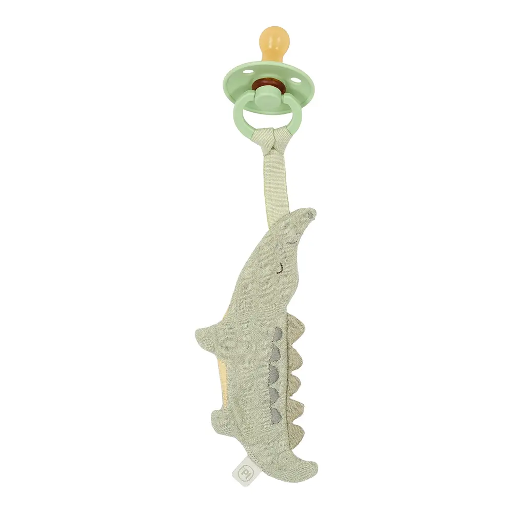 Little Dutch - Schnullertuch - Krokodil - Grün