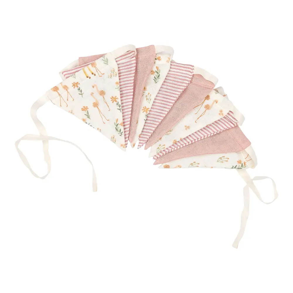 Little Dutch - Garland - Fabric - Pink Blooming Safari