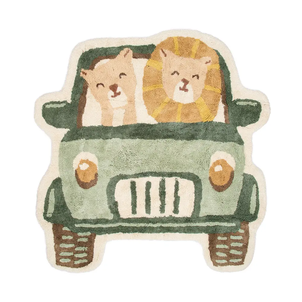 Little Dutch - Rug - Safari Jeep - 110 X 108 Cm