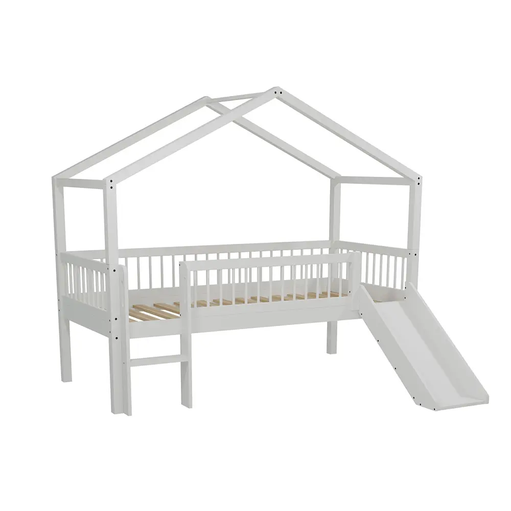 Vipack - Forrest - House Bed With Slide - White Beech - 90 x 200 cm