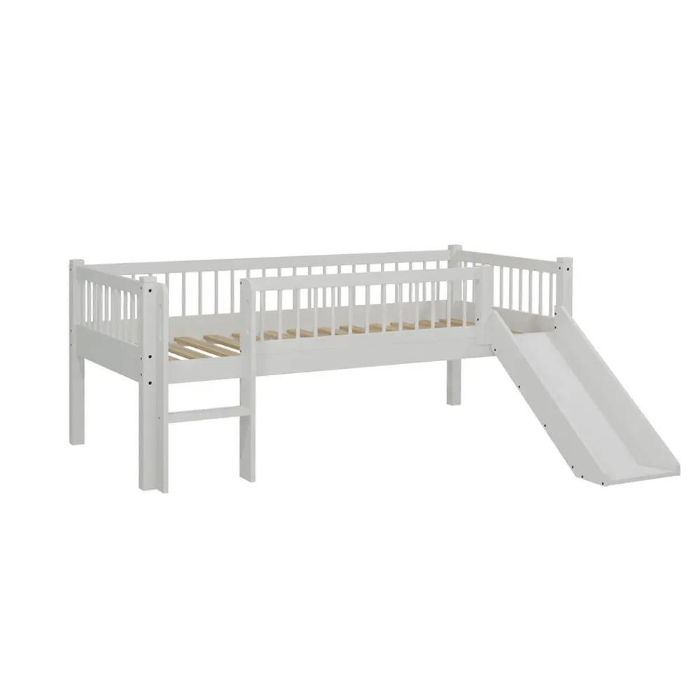 Vipack - Forrest - Low Mid Sleeper With Slide - White Beech - 90 x 200 cm