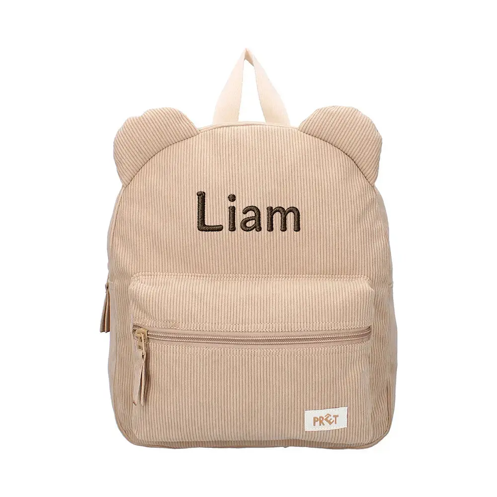 Prêt - Ridge And Row - Backpack with Ears - Corduroy Beige - with Name