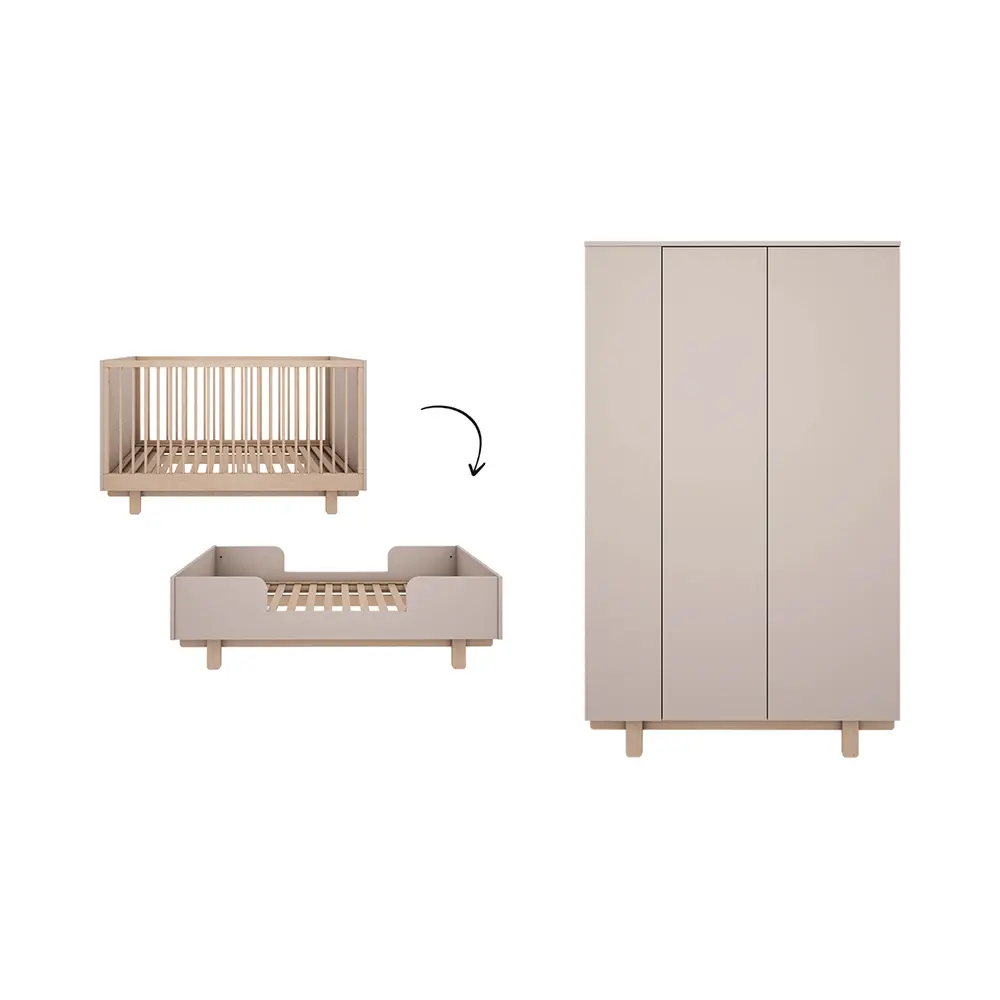Wood Luck Design - Basic - 2-Delige Babykamer - Cashmere