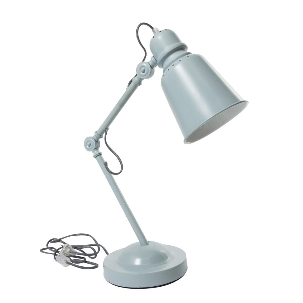 blue desk lamp