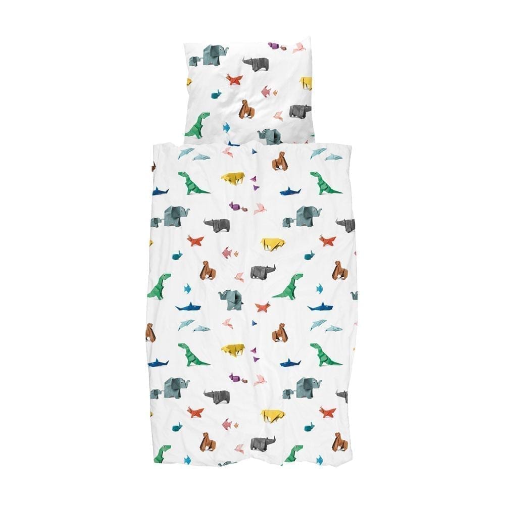 SNURK – Kids Duvet Cover Set – Paper Zoo – NL 120 x 150 cm