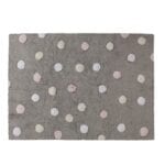 Lorena Canals - Washable Rug - Polka Dots - Grey/Pink