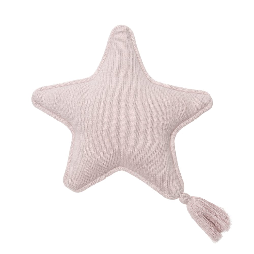 Lorena Canals – Knitted Cushion – Twinkle Star – Pink Pearl – 25 x 25 cm