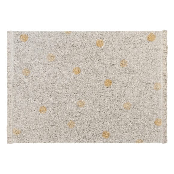 Lorena Canals – Washable Rug – Hippy Dots – Natural/Honey – 120 x 160 cm