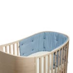 Leander Bumper for Classic baby cot Organic dusty blue