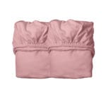 Leander Sheet for baby cot organic dusty rose 60 x 120 cm